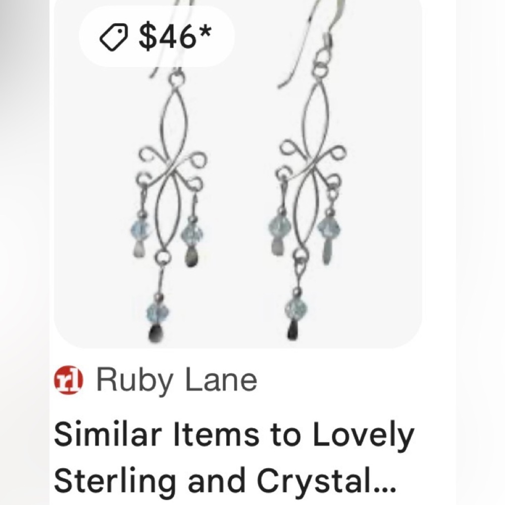 Delicate Silver Drop Filigree Earrings -925